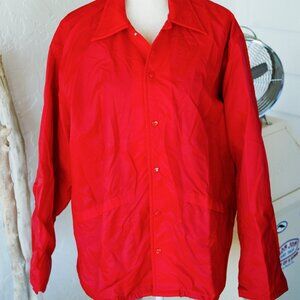 Vintage Pla Jac Wind Breaker Red Jacket Size Large